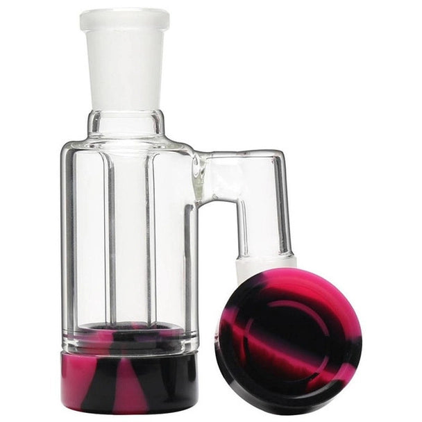 18mm Male 90 degree Reclaim Catcher Banger with Silicone Jar Set Assorted