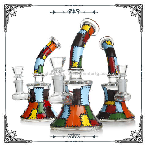Patchwork Waterpipe Multi Colored