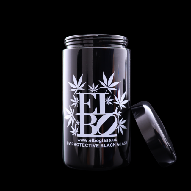 ELBO Black Glass Jar 500g