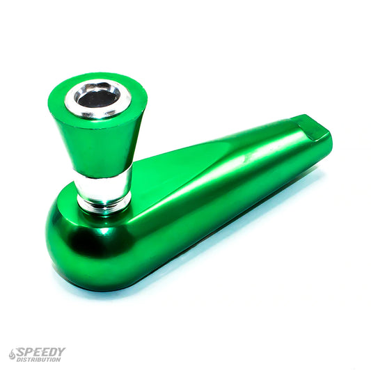 4" Green Metal Hand Pipe
